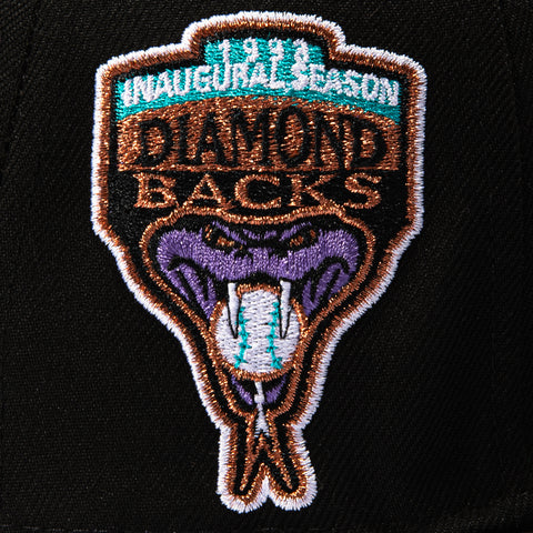 New Era 59Fifty Black Dome Arizona Diamondbacks Inaugural Patch A Hat - Black New Era
