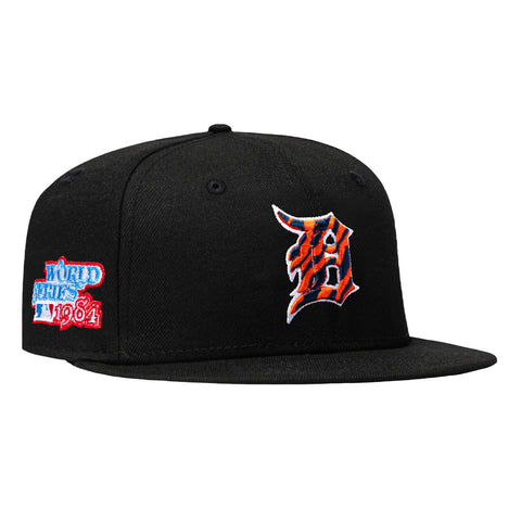 New Era 59Fifty Black Dome Detroit Tigers 1984 World Series Patch BP Hat - Black New Era