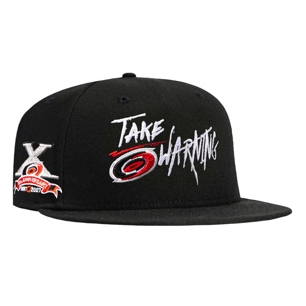 New Era 59Fifty Black Dome Carolina Hurricanes 10th Anniversary