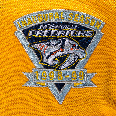 New Era 9Forty A-Frame Realtree Visor Nashville Predators Inaugural Patch Snapback Hat - Gold, Realtree New Era