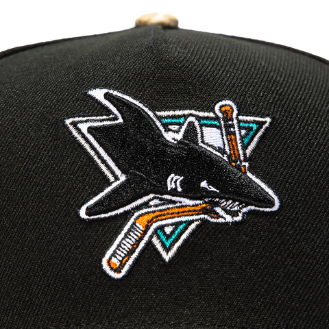New Era 9Forty A-Frame Realtree Visor San Jose Sharks 20th Anniversary Patch Snapback Hat - Black, Realtree New Era