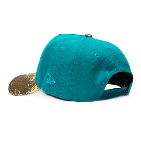 New Era 9Forty A-Frame Realtree Visor San Jose Sharks 30th Anniversary Patch Word Snapback Hat - Teal, Realtree New Era