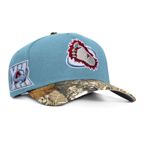 New Era 9Forty A-Frame Realtree Visor Colorado Avalanche 30th Anniversary Patch Alternate Snapback Hat - Indigo, Realtree New Era