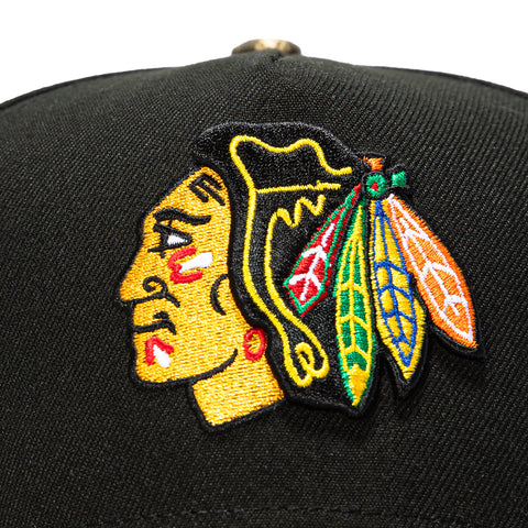 New Era 9Forty A-Frame Realtree Visor Chicago Blackhawks 100th Anniversary Patch Snapback Hat - Black, Realtree New Era