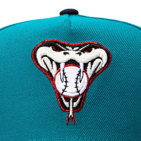 New Era 9Forty A-Frame Arizona Diamondbacks 2011 All Star Game Patch Snapback Snakehead Hat - Teal, Black New Era
