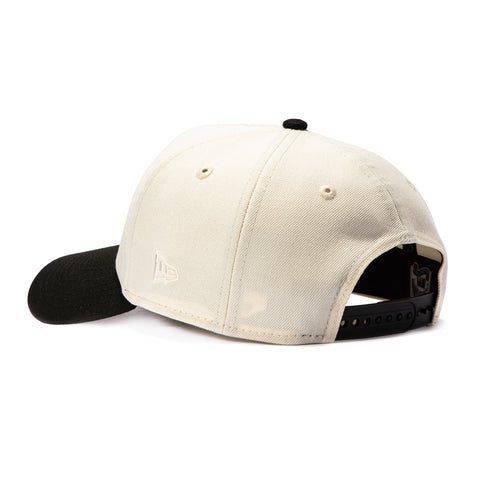 New Era 9Forty A-Frame Arizona Diamondbacks 2001 World Series Patch Snapback D Cow Print Hat - White, Black New Era