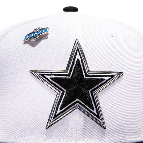 New Era 9Fifty 2026 Draft Dallas Cowboys Snapback Hat - White, Black Dallas Cowboys