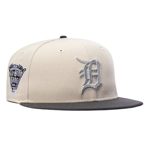New Era 59Fifty Detroit Tigers 2005 All Star Game Patch Hat - Stone, Graphite, Metallic Silver New Era