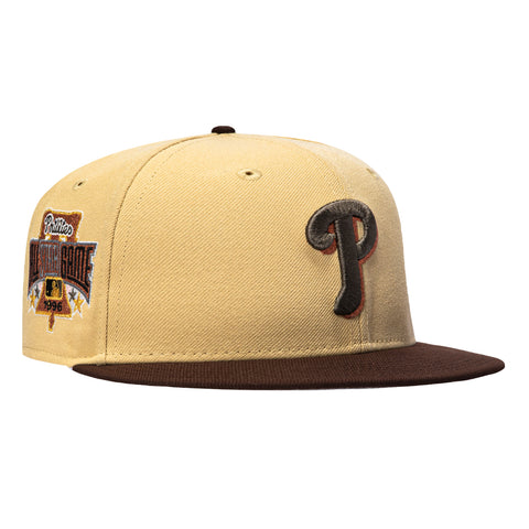 New Era 59Fifty Philadelphia Phillies 1996 All Star Game Patch Shadow Hat - Tan, Brown New Era