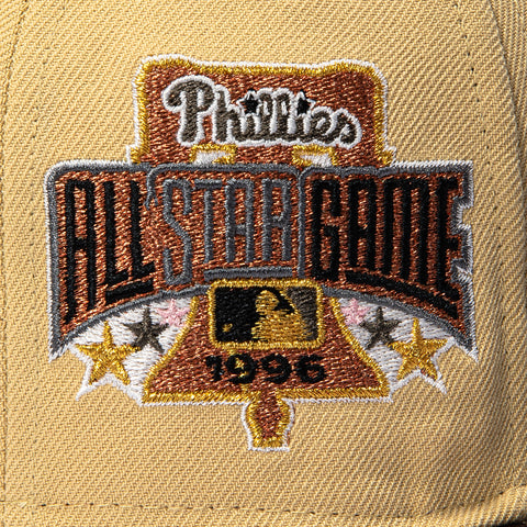 New Era 59Fifty Philadelphia Phillies 1996 All Star Game Patch Shadow Hat - Tan, Brown New Era