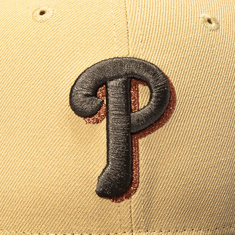 New Era 59Fifty Philadelphia Phillies 1996 All Star Game Patch Shadow Hat - Tan, Brown New Era