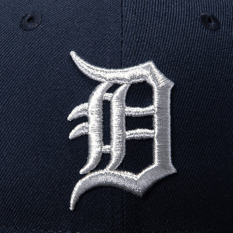 New Era 59Fifty Detroit Tigers 1984 World Series Patch Hat - Navy, Graphite, Metallic Silver New Era