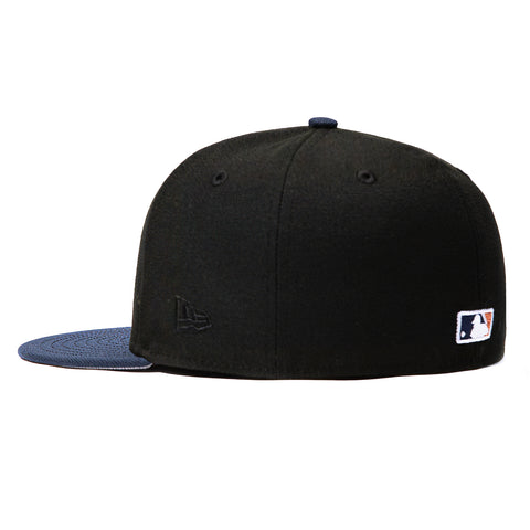 New Era 59Fifty Los Angeles Dodgers 2025 World Series Champions Patch Script Hat - Black, Navy, Metallic Copper New Era