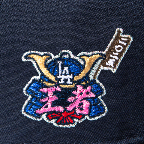 New Era 59Fifty Los Angeles Dodgers Shogun Logo Patch Hat - Navy, Ivory New Era