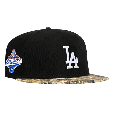 New Era 59Fifty Los Angeles Dodgers 2025 World Series Champions Patch Hat - Black, Realtree New Era