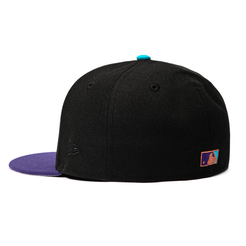 New Era 59Fifty Arizona Diamondbacks 1998 Opening Day Patch Snakehead Hat - Black, Purple New Era
