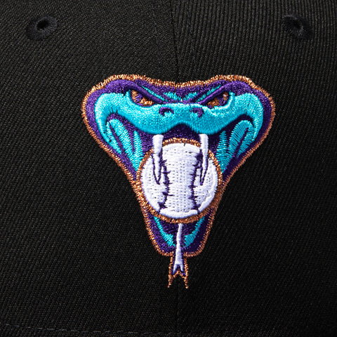 New Era 59Fifty Arizona Diamondbacks 1998 Opening Day Patch Snakehead Hat - Black, Purple New Era