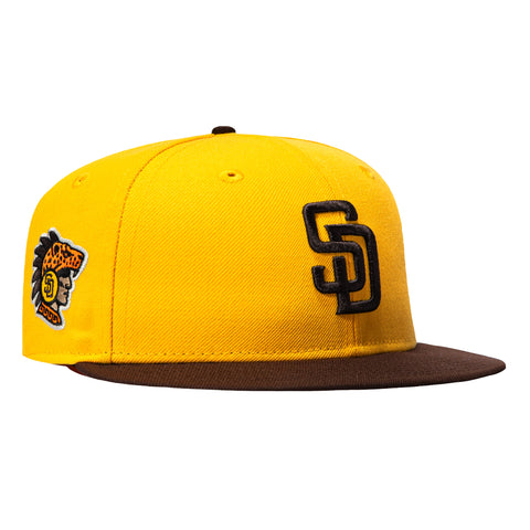 New Era 59Fifty San Diego Padres 2026 Mexico Series Logo Patch Hat - Gold, Brown New Era