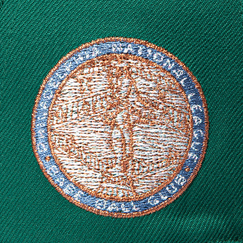 New Era 59Fifty Philadelphia Phillies Baseball Club Patch 1915 Old English Logo Hat - Green, Black, Metallic Silver New Era