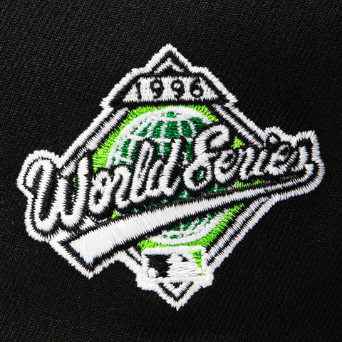 New Era 9Forty A-Frame New York Yankees 1996 World Series Patch Flame Snapback Hat - Black, Kelly, Light Green New Era