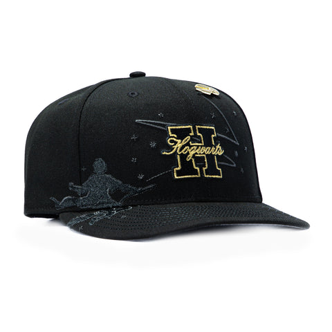 New Era 9Fifty Harry Potter Hogwarts Snapback Pre-Curved Hat - Black New Era