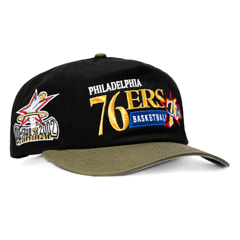 1920 76ERS ASG02 VINT WORD 2T BLK/GRN New Era