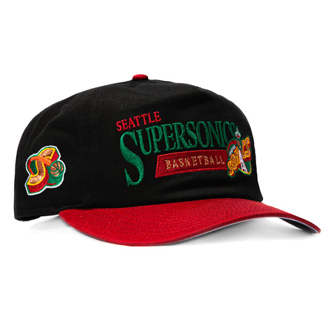 1920 SONICS 95 ALT VINT WORD 2T BLK/CRD New Era