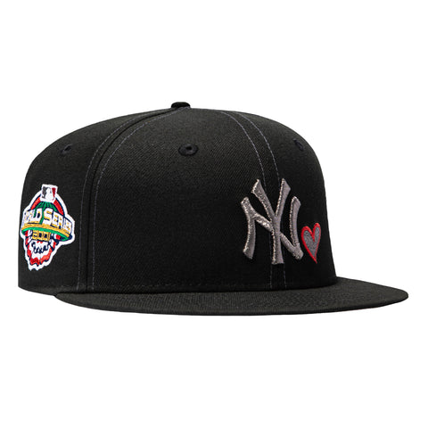 New Era 59Fifty New York Yankees 2001 World Series Patch Heart Hat - Black New Era