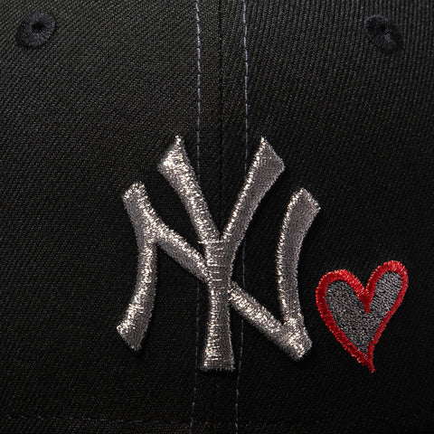 New Era 59Fifty New York Yankees 2001 World Series Patch Heart Hat - Black New Era