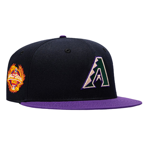 New Era 59Fifty Arizona Diamondbacks 2001 World Series Patch A Hat - Navy, Purple, Green New Era