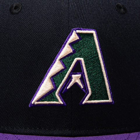 New Era 59Fifty Arizona Diamondbacks 2001 World Series Patch A Hat - Navy, Purple, Green New Era