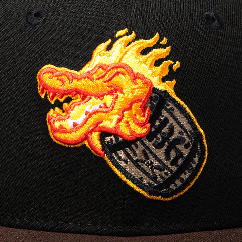 New Era 59Fifty Bowling Green Hot Rods Bootleggers Gator Hat - Black, Brown New Era