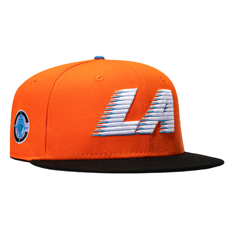 New Era 59Fifty Los Angeles Clippers Logo Patch LA City Hat - Orange, Black New Era