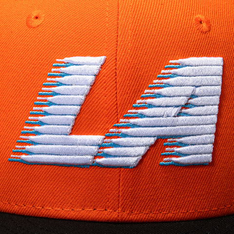 New Era 59Fifty Los Angeles Clippers Logo Patch LA City Hat - Orange, Black New Era
