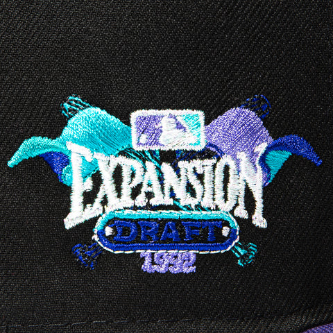 New Era 59Fifty Colorado Rockies 1992 Expansion Draft Patch Hat - Black, Teal New Era