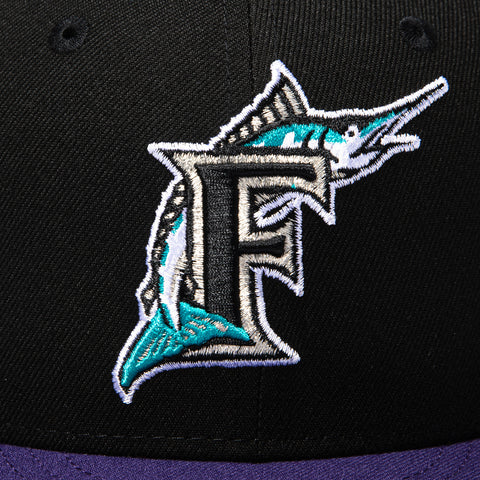 New Era 59Fifty Miami Marlins 1992 Expansion Draft Patch Hat - Black, Purple New Era