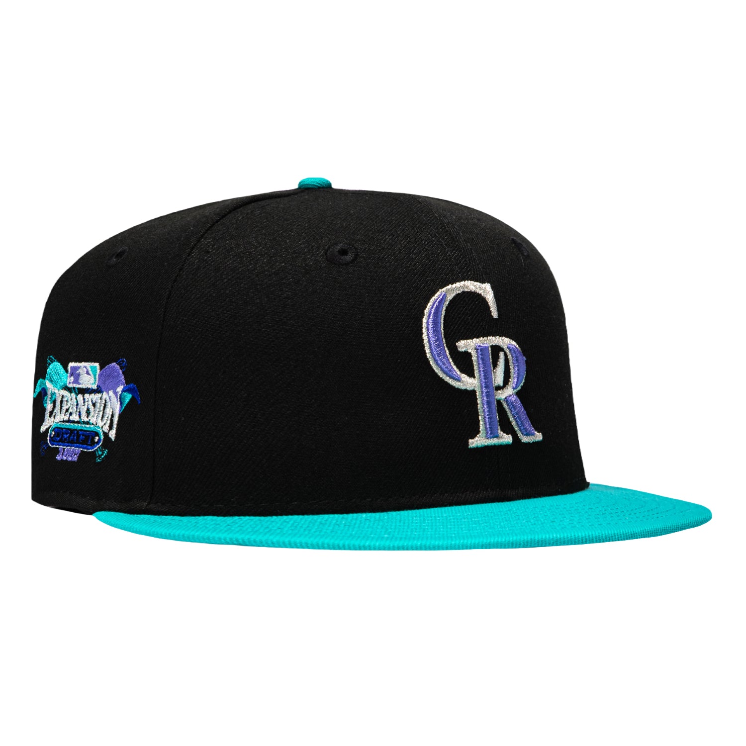 new era キャップ　ターコイズ×ブラック New Era 59Fifty Colorado Rockies 1992 Expansion Draft Patch Hat