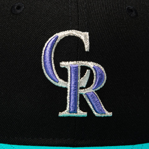 New Era 59Fifty Colorado Rockies 1992 Expansion Draft Patch Hat - Black, Teal New Era