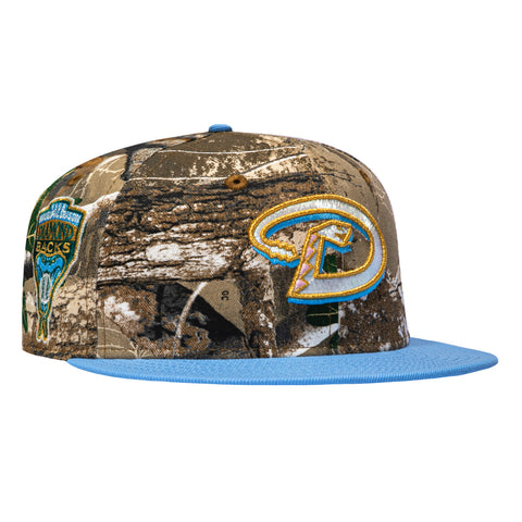 New Era 59Fifty Arizona Diamondbacks Inaugural Patch D Hat - Realtree, Light Blue New Era