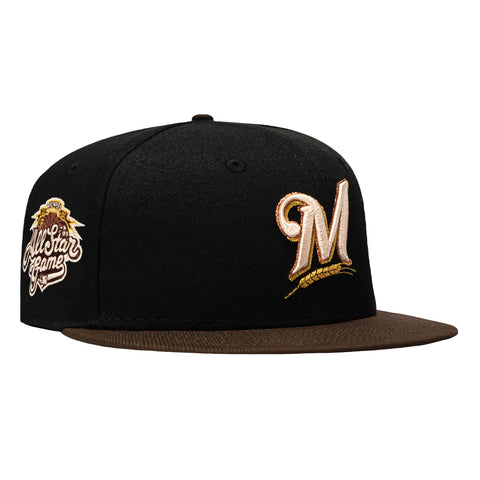 New Era 59Fifty Milwaukee Brewers 2002 All Star Game Patch Hat - Black, Brown New Era
