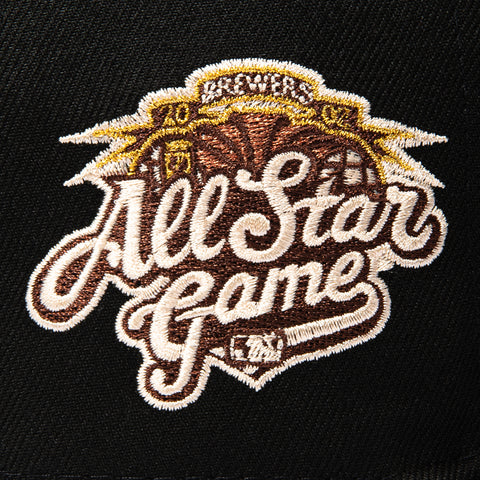 New Era 59Fifty Milwaukee Brewers 2002 All Star Game Patch Hat - Black, Brown New Era