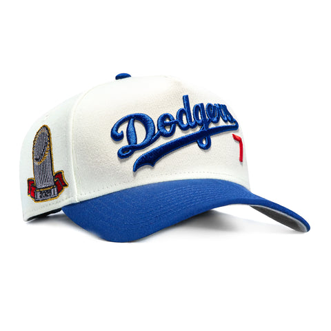 New Era 9Forty A-Frame Blake Snell Los Angeles Dodgers 2025 World Series Champions Trophy Patch Snapback Hat - White, Royal