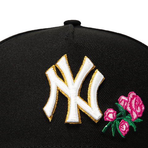 New Era 9Forty A-Frame New York Yankees 1996 World Series Patch Rose Snapback Hat - Black, Pink New Era