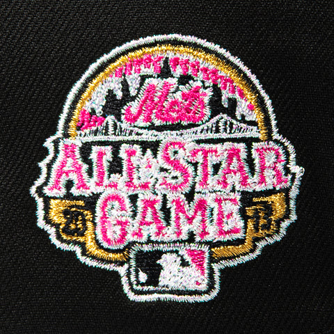 New Era 9Forty A-Frame New York Mets 2013 All Star Game Patch Rose Snapback Hat - Black, Pink New Era