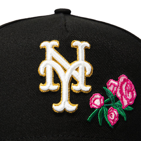New Era 9Forty A-Frame New York Mets 2013 All Star Game Patch Rose Snapback Hat - Black, Pink New Era