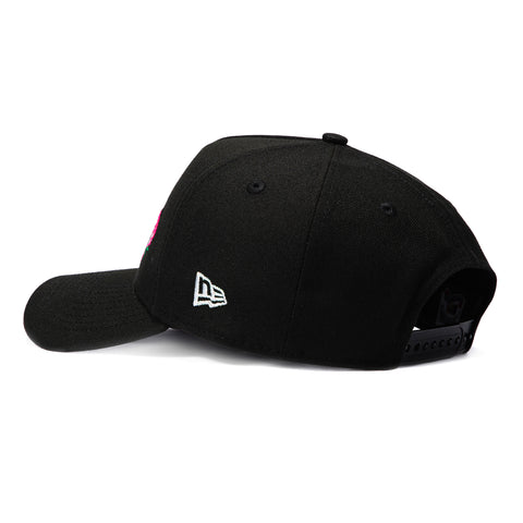 New Era 9Forty A-Frame Philadelphia Phillies 1996 All Star Game Patch Rose Snapback Hat - Black, Pink New Era