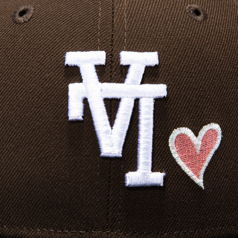 PINK UV 2TONE DODGERS WS88 UPSIDE HEART BRN/BLK New Era