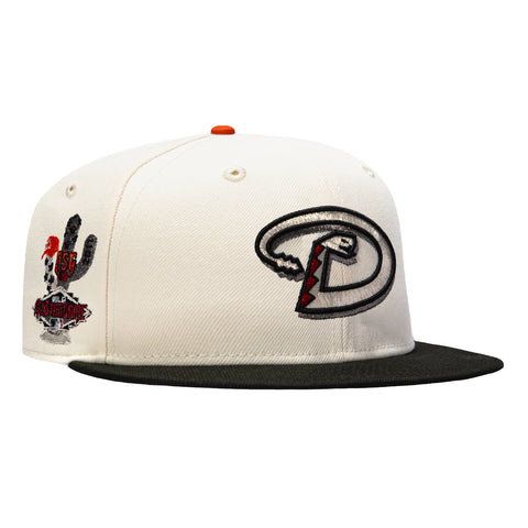 New Era 59Fifty Arizona Diamondbacks 2011 All Star Game Patch D Hat - White, Black, Metallic Silver, Orange New Era