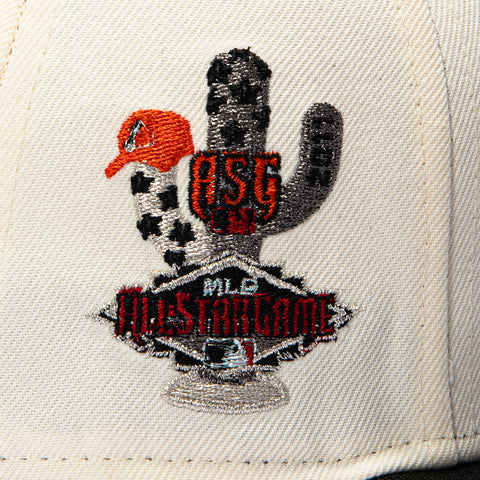 New Era 59Fifty Arizona Diamondbacks 2011 All Star Game Patch D Hat - White, Black, Metallic Silver, Orange New Era