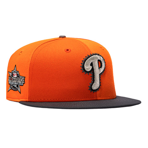 New Era 59Fifty Philadelphia Phillies 2026 All Star Game Patch Chainsaw Pinwheel Hat - Orange, Graphite New Era